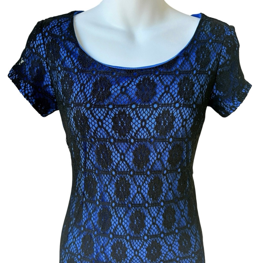 Y2K Womens Whimsigoth Long Dress 4 Black Lace Blue Edgy Fairy Grunge Witchy READ